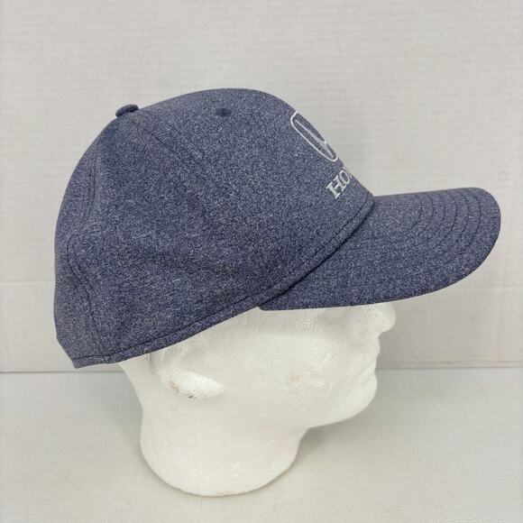 Honda Men's Baseball Cap Grayish Blue Snapback Adjustable White Logo One Size - Picture 2 of 7